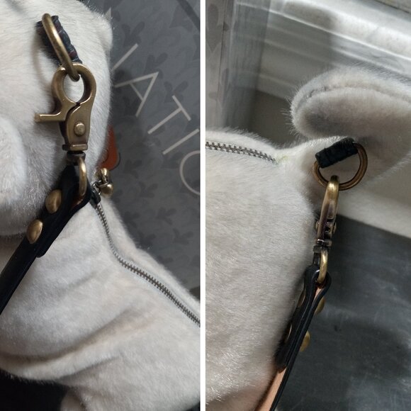 👉LAST CHANCE‼️ Vtg. Fuzzy Nation’s Poochie Pug Dog Handbag Apricot Fawn - Picture 12 of 16